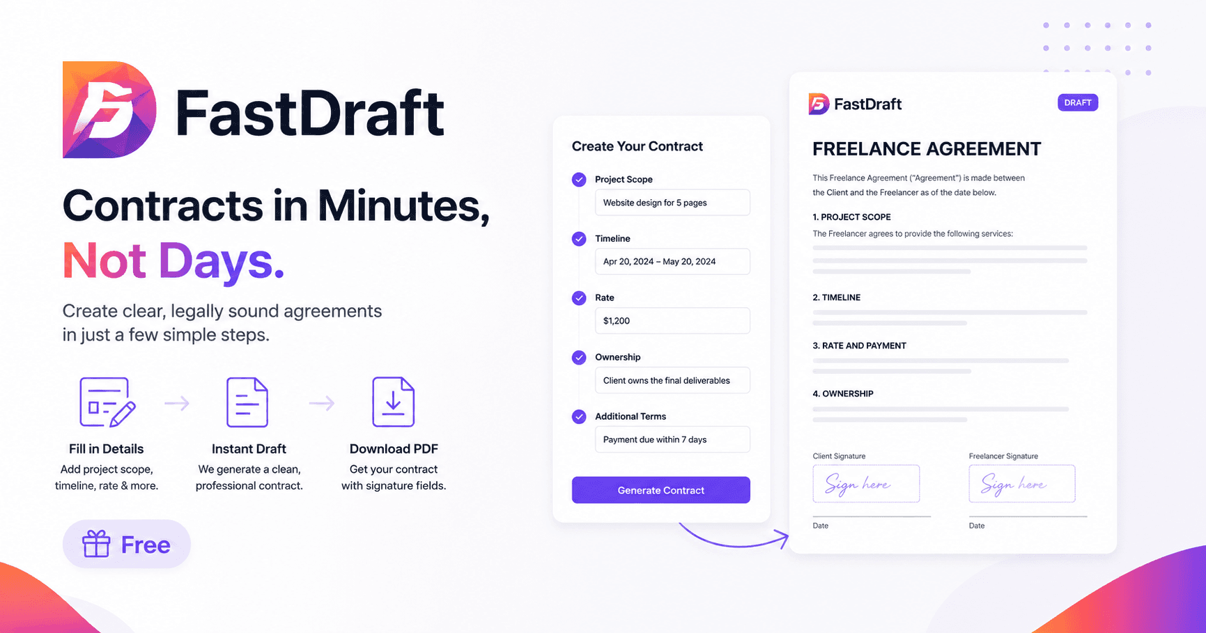 FastDraft – Gig Agreement & Micro-Contract Generator